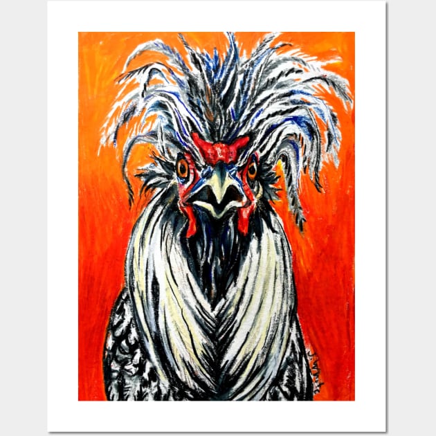 Fiery Polish Rooster, Roody Wall Art by jenesaiscluck